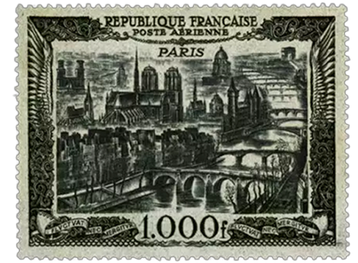 Timbre de la collection Paris in Black and White